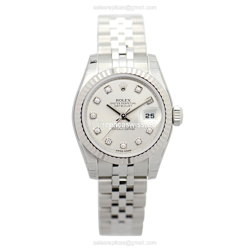 Rolex Lady Datejust Replica - Auto - Silver Dial - Steel - View 2