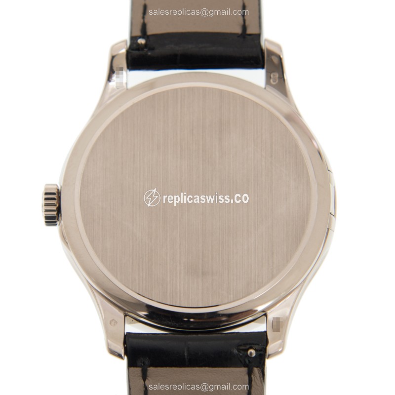 Patek Philippe 5227G-010 CALATRAVA - Auto 18kt Gold - Silver Dial - Black Alligator Buckle - View 3