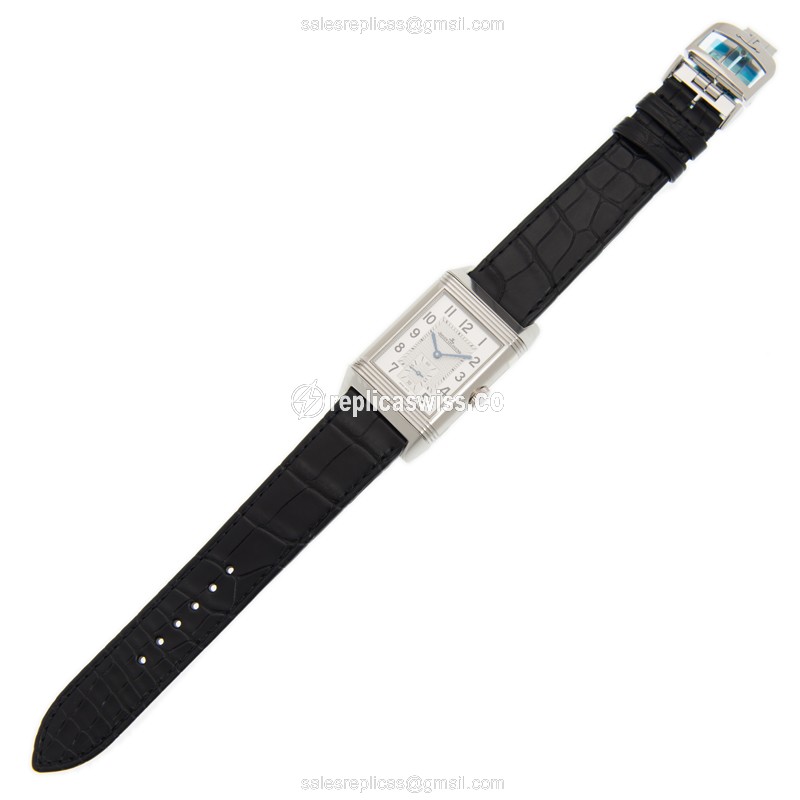 Jaeger-Lecoultre Q3848420 REVERSO - Manual - Stainless Steel - White Dial - Black Clasp - View 2