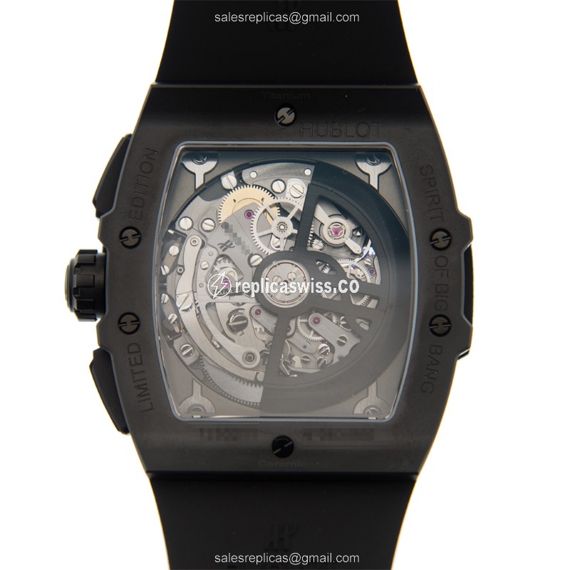 Hublot BIG BANG Replica - Automatic - Ceramic Case - Black Dial - Rubber Strap - View 3