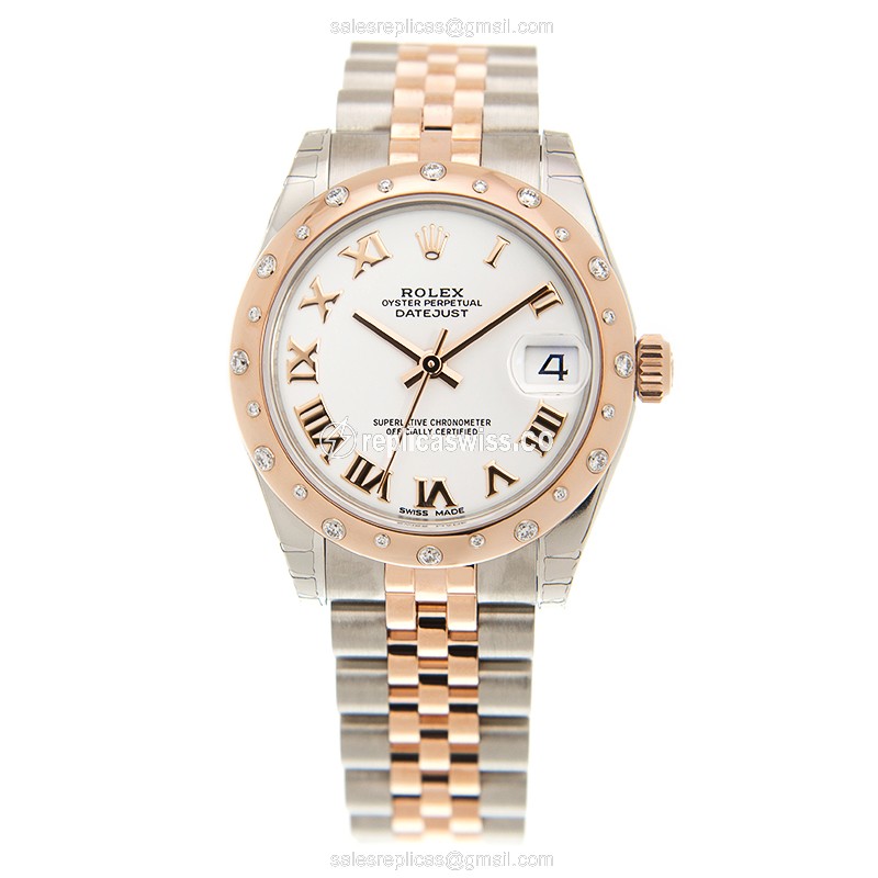 Rolex Datejust Lady Replica | Automatic | White Dial on Steel Strap - View 2