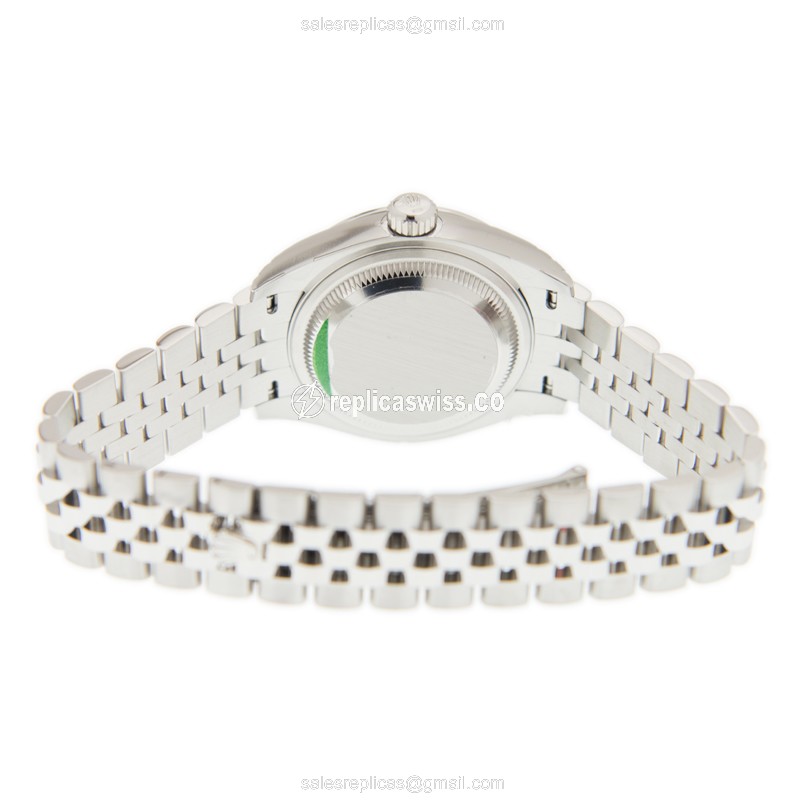 Rolex Datejust Replica - Automatic - Stainless Steel - Pink Dial on Silver strap - View 4