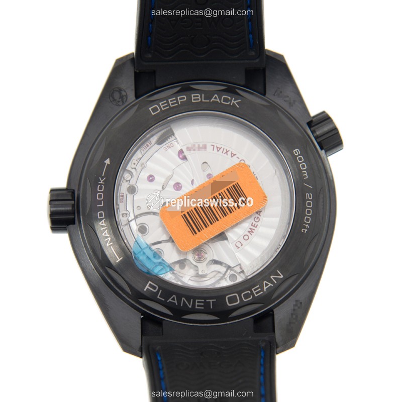 Omega Seamaster Ceramic - Automatic - Black Dial - Rubber Black Strap - Clasp - View 3