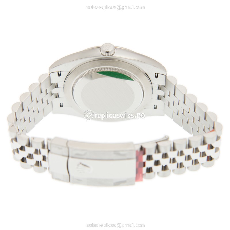 Rolex Datejust Replica - Automatic - White Gold & Steel - White Dial, Silver Clasp - View 4