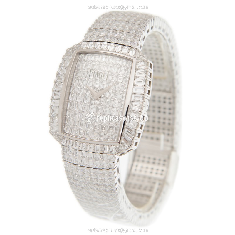 Piaget LIMELIGHT - 18kt White Gold - Diamond Case - Silver Dial - Auto Movement - View 3