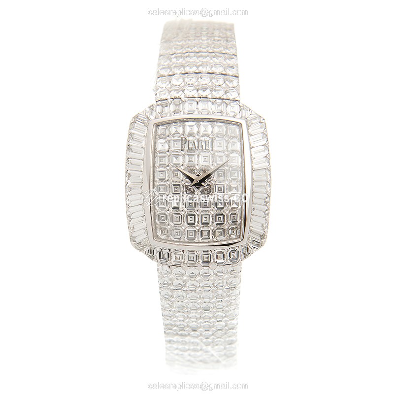 Piaget LIMELIGHT Quartz 18kt White Gold & Diamond - Silver Dial, Clasp - View 2
