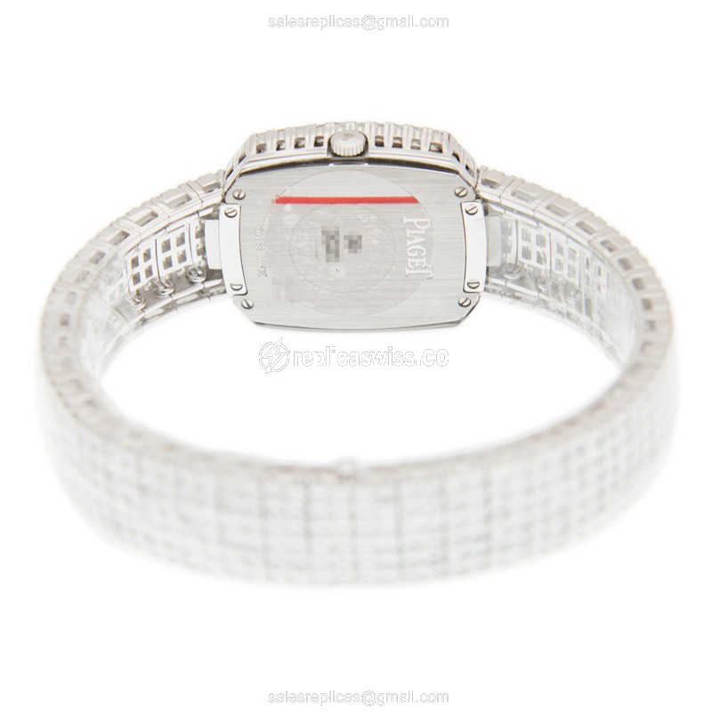 Piaget LIMELIGHT Quartz 18kt White Gold & Diamond - Silver Dial, Clasp - View 4