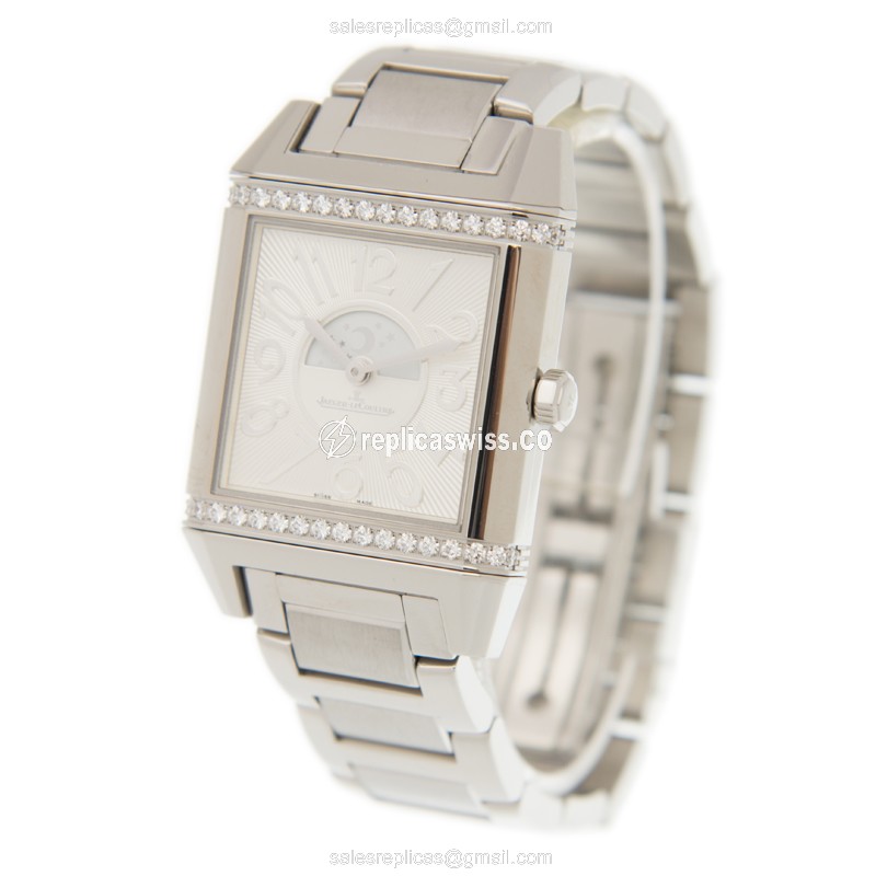 Jaeger-Lecoultre Q7058130 REVERSO - Automatic - Steel Case - White Dial - Silver Strap - View 3