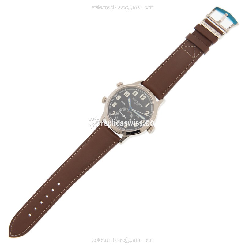 Patek Philippe 5524G-001 Replica - Automatic - 18kt Gold - Blue Dial - Brown Cowhide Strap - View 2