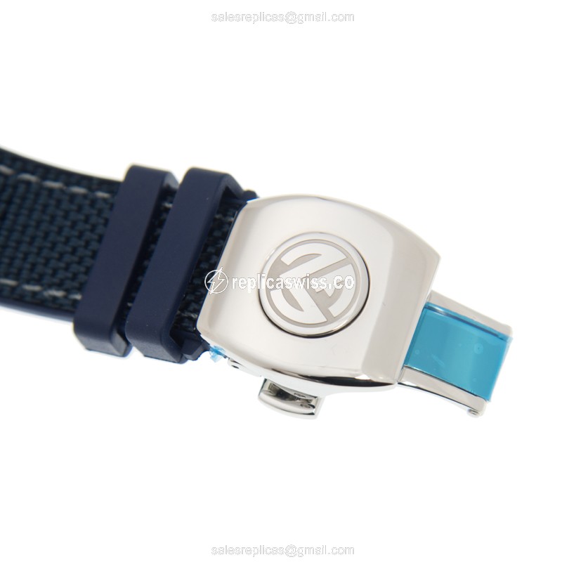 Franck Muller V41 SC DT YACHTING AC.BL VANGUARD - Auto - Steel Case - Blue Dial - Blue Rubber Strap - View 4