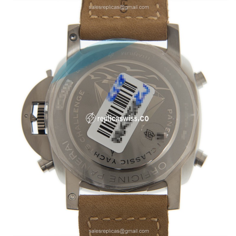 Panerai PAM00652 LUMINOR - Auto Titanium Case - Black Dial - Brown Cowhide - View 3