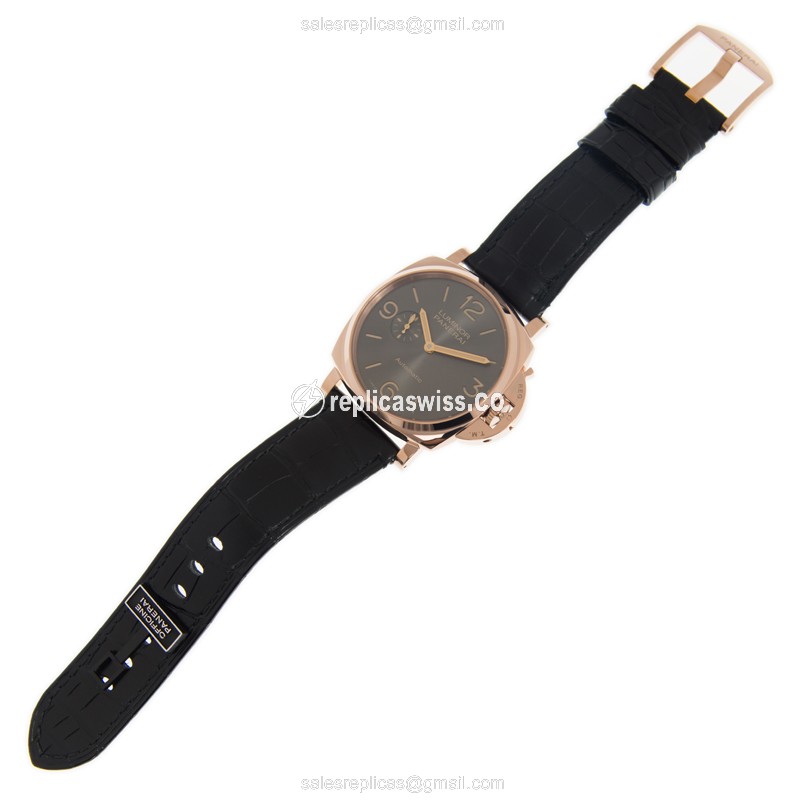 Panerai PAM00675 Replica - Automatic 18kt Rose Gold - Dark Grey Dial - Buckle Clasp - View 2
