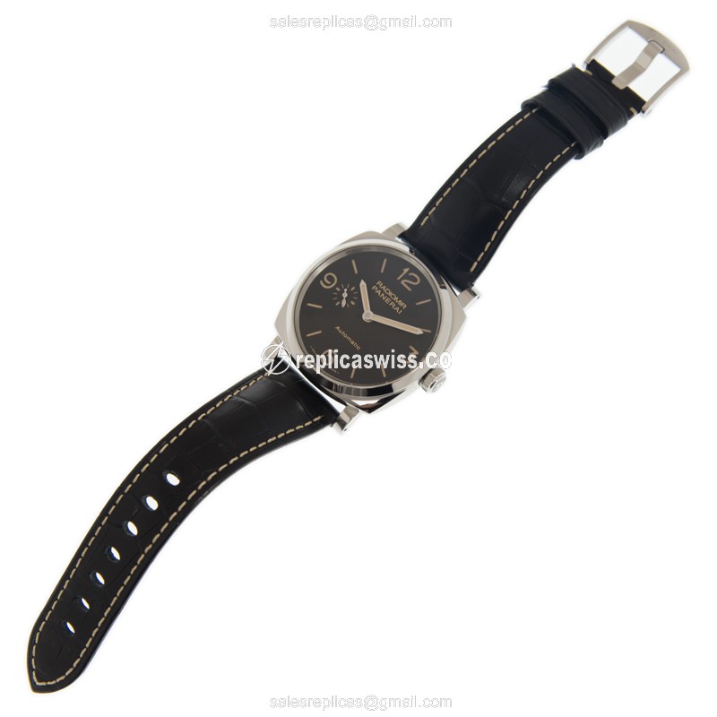 Panerai PAM00620 RADIOMIR Replica - Automatic - Steel Case - Black Dial - Black Alligator Strap - Sapphire Crystal - View 2