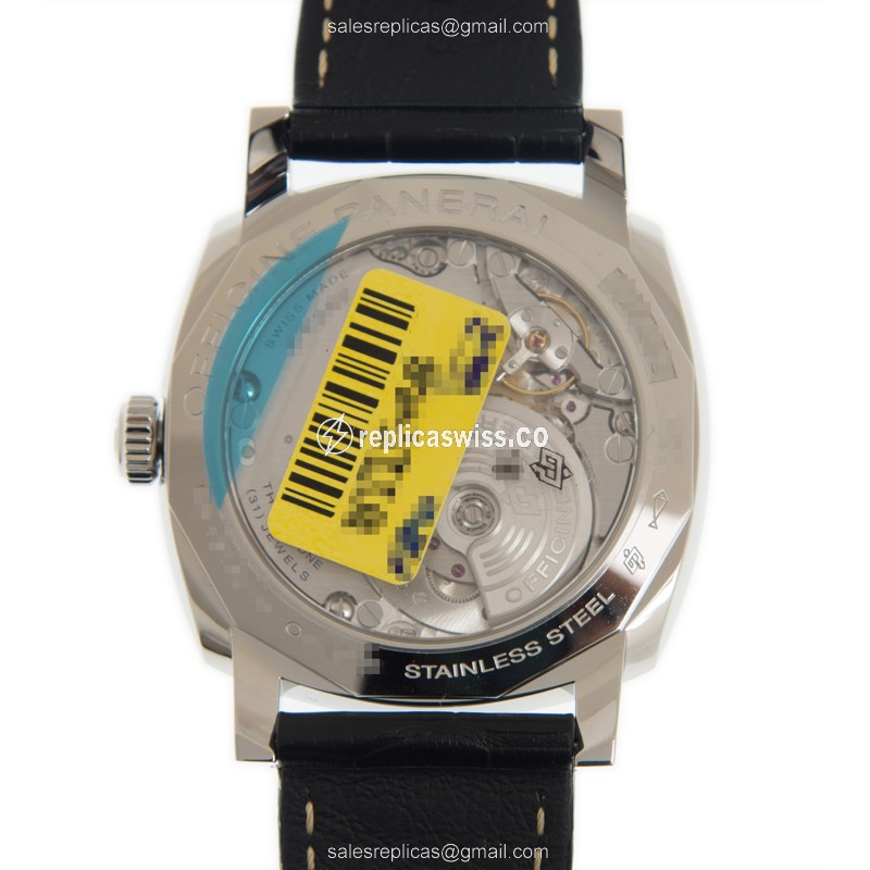 Panerai PAM00620 RADIOMIR Replica - Automatic - Steel Case - Black Dial - Black Alligator Strap - Sapphire Crystal - View 3