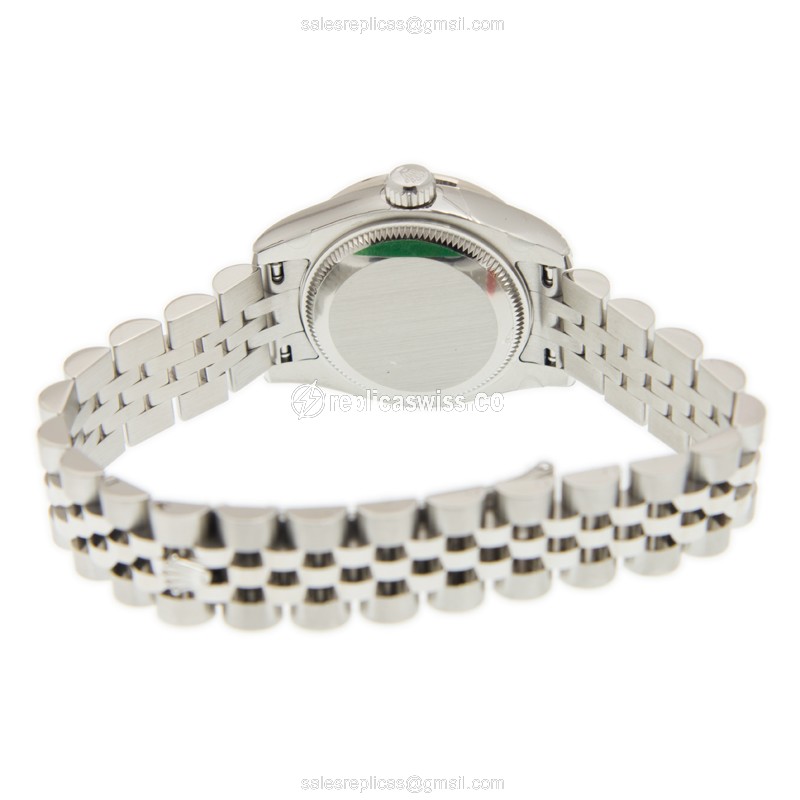 Rolex Datejust Replica - Automatic - White Gold - Diamond Bezel - Silver Dial - View 4