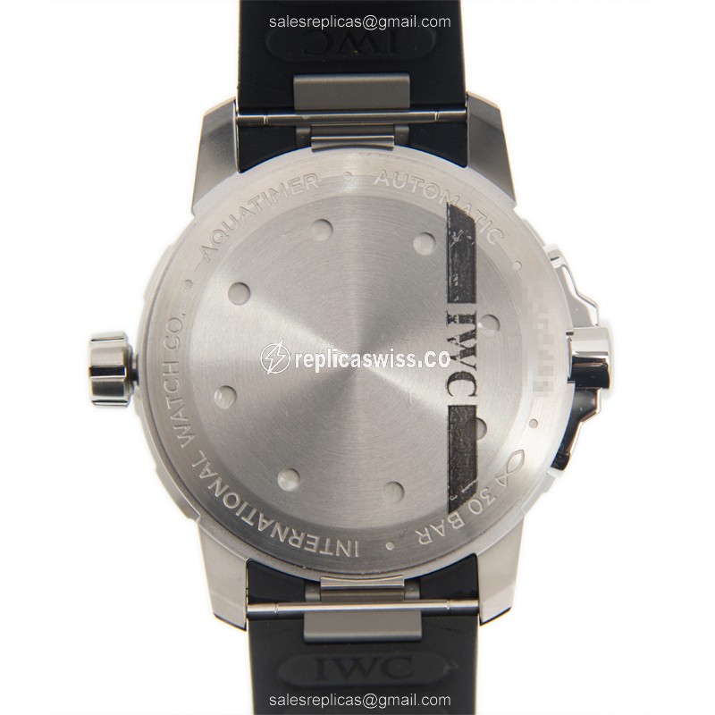 IWC AQUATIMER Replica - Automatic - Stainless Steel - Black Dial - Rubber Strap - View 3