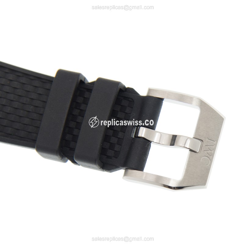 IWC AQUATIMER Replica - Automatic - Stainless Steel - Black Dial - Rubber Strap - View 4
