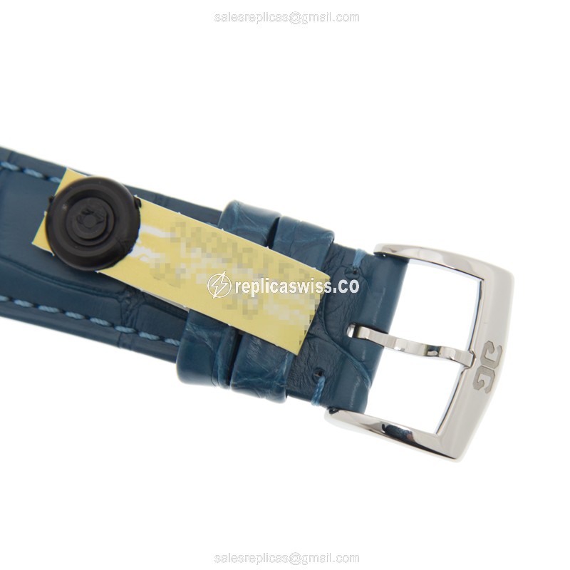 Glashutte PANO Automatic - Steel Case - Blue Dial - Blue Alligator Strap - Buckle Clasp - View 4