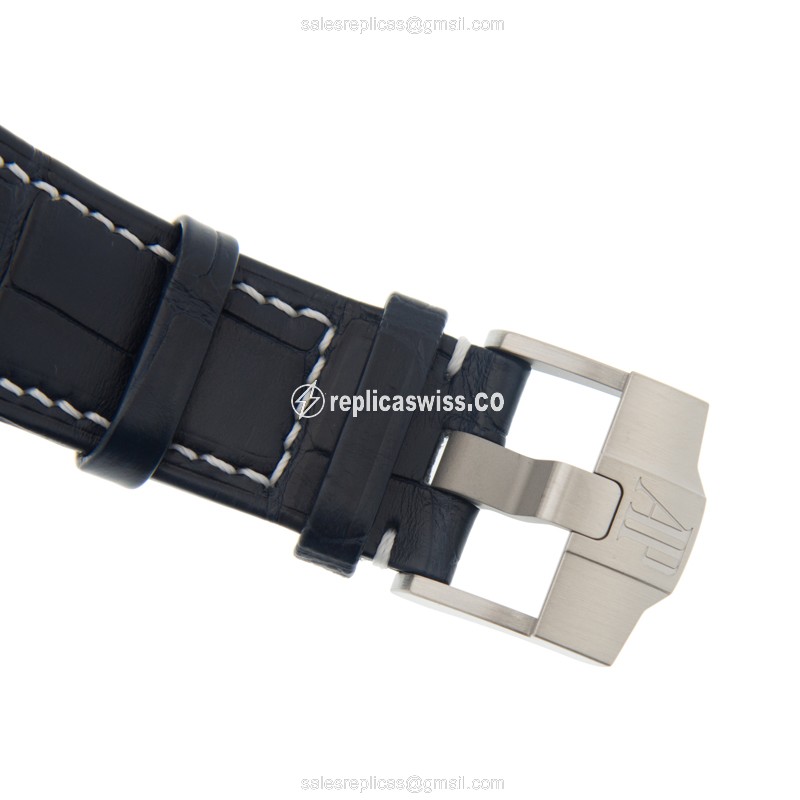 Audemars Piguet Royal Oak Offshore Replica - Automatic - Black - Blue Alligator - Buckle - View 4