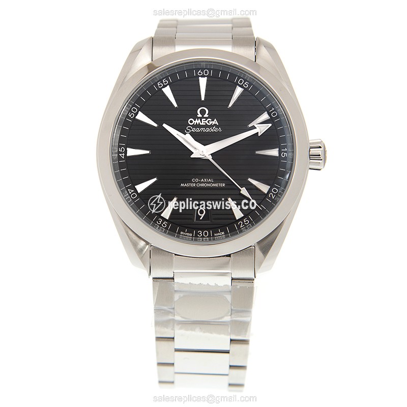 Omega Seamaster 220.10.41.21.01.001 Replica - Automatic - Black Dial - Steel Case & Band - View 2