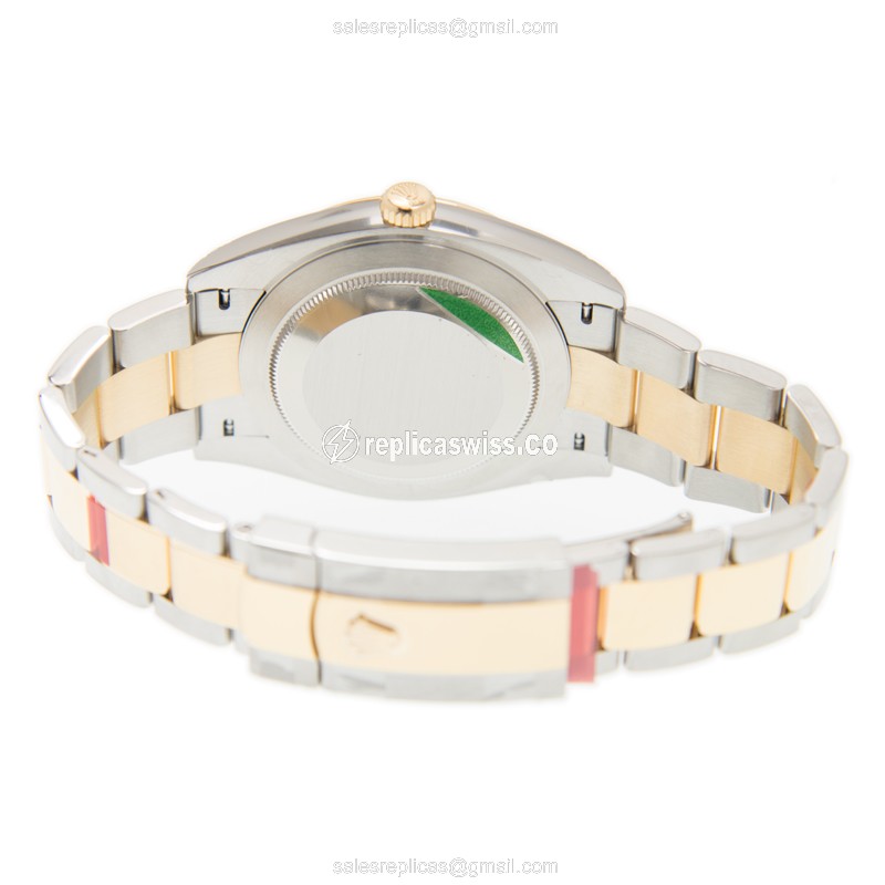 Rolex Datejust Replica - Automatic - 18kt Gold & Steel - Dark Grey Dial - View 4