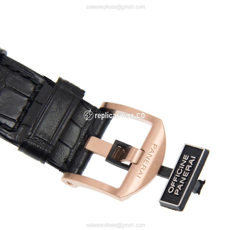Panerai Luminor Replica Watch Automatic Rose Gold Black Dial - View 4