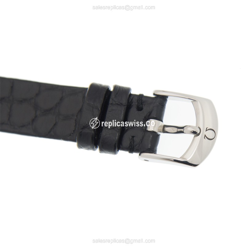 Omega De Ville Replica Watch - Quartz - Steel - Black Dial - View 4