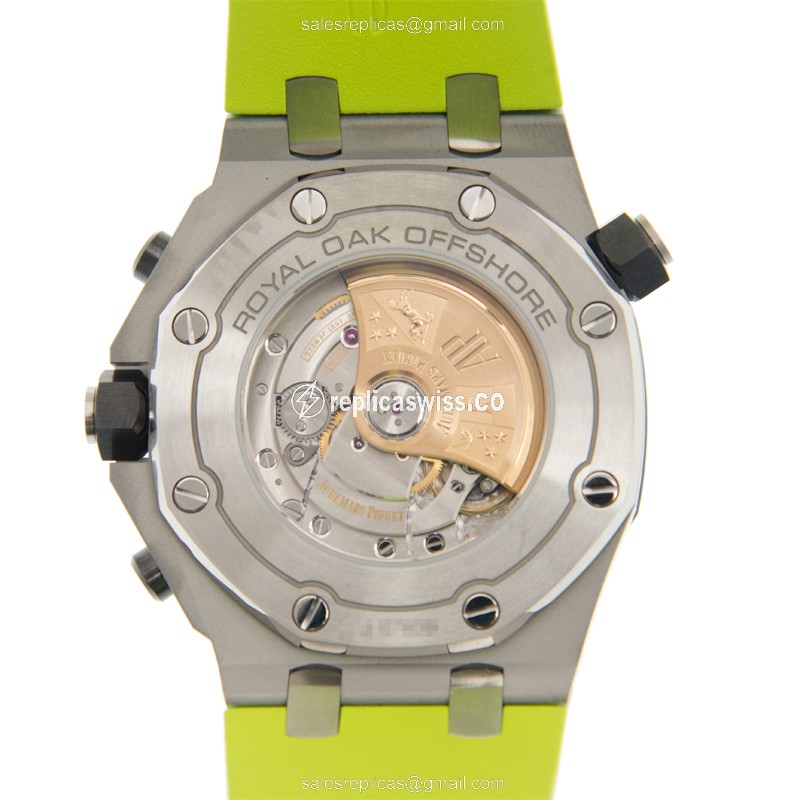 Audemars Piguet Royal Oak Offshore Replica - Automatic - Green Dial - Rubber Green Strap - Buckle Clasp - View 3