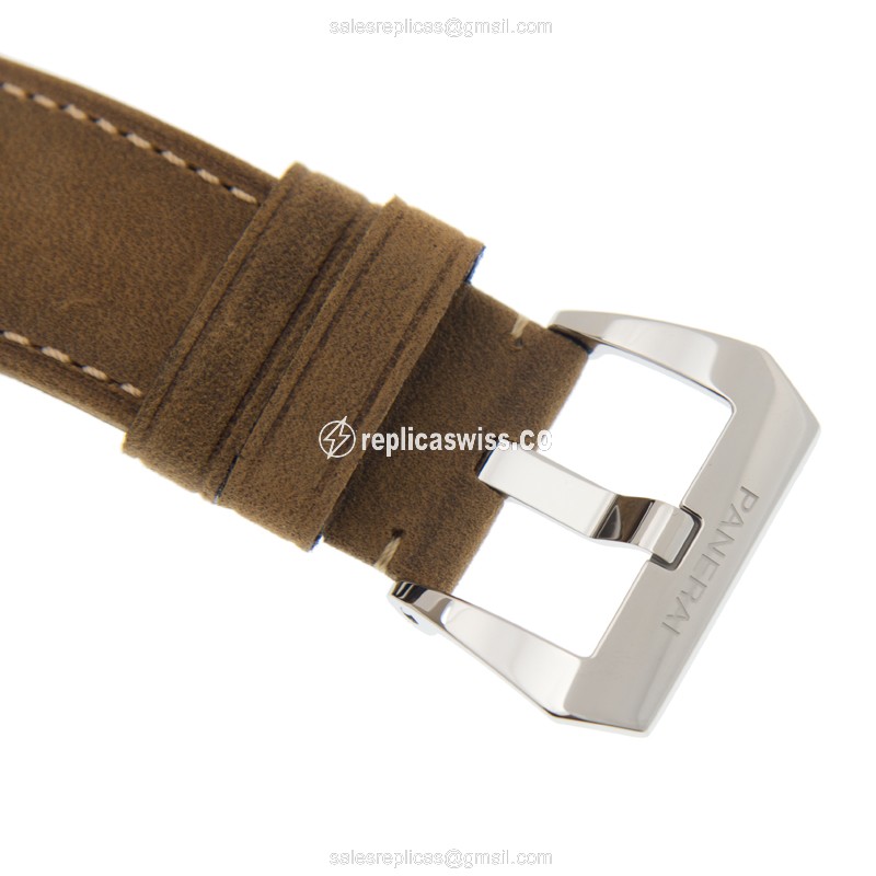 Panerai PAM00424 RADIOMIR Replica - Manual - Stainless Steel - Black - Brown Cowhide Buckle - View 4