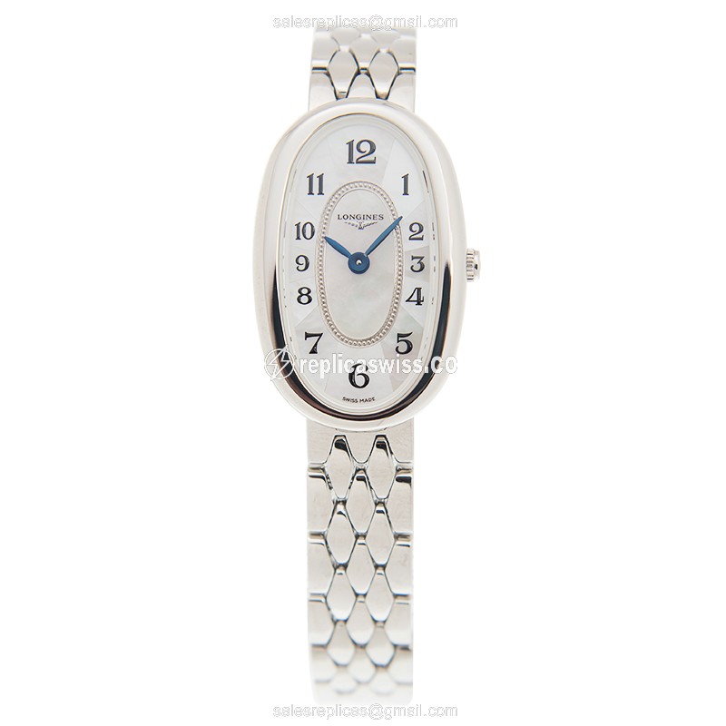 Longines Symphonette Replica - Quartz - Stainless Steel Case - White Dial, Silver Clasp & Strap - View 2
