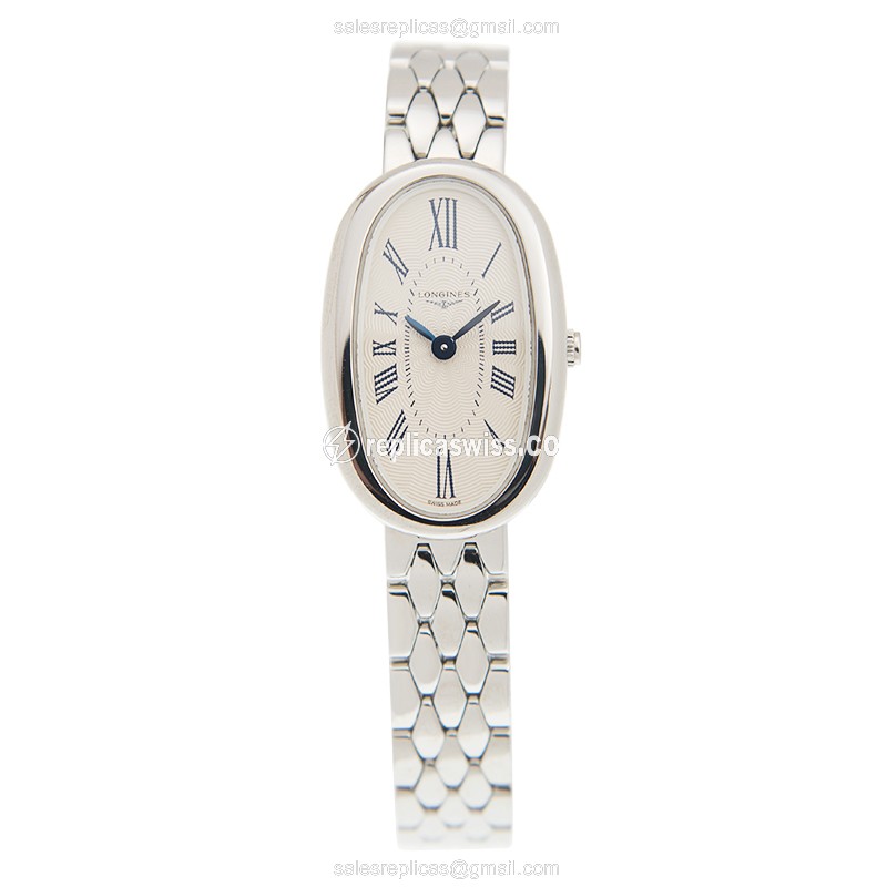 Longines Symphonette Replica - Quartz - White Dial, Silver Clasp & Steel Strap - View 2