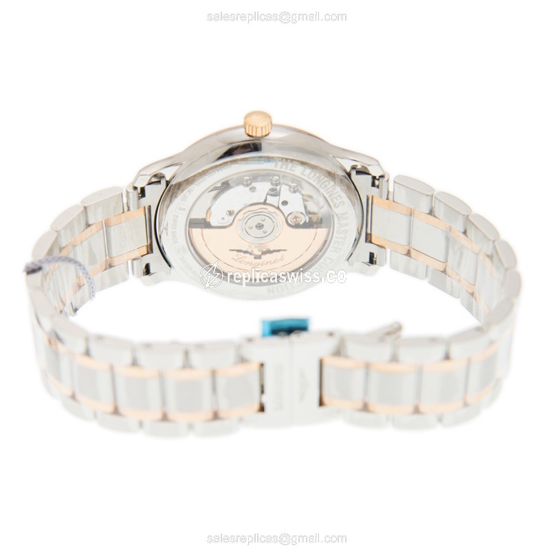 Longines L2.628.5.79.7 Replica - Automatic - Rose Gold & Steel - White Dial - View 4