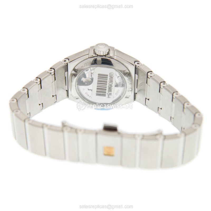 Omega Constellation Replica - Automatic - Stainless Steel - Black Dial - Silver Strap - Sapphire Crystal - View 4