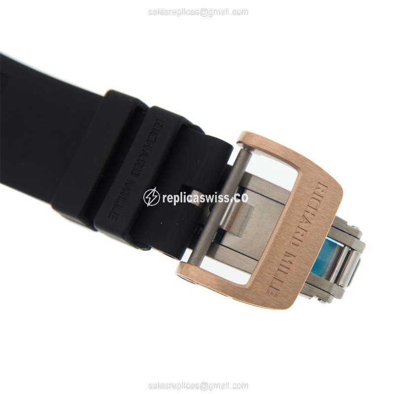 Richard Mille RM029-RG Oversize Date - Automatic 18kt Rose Gold - Black Dial, Rubber Strap - View 4