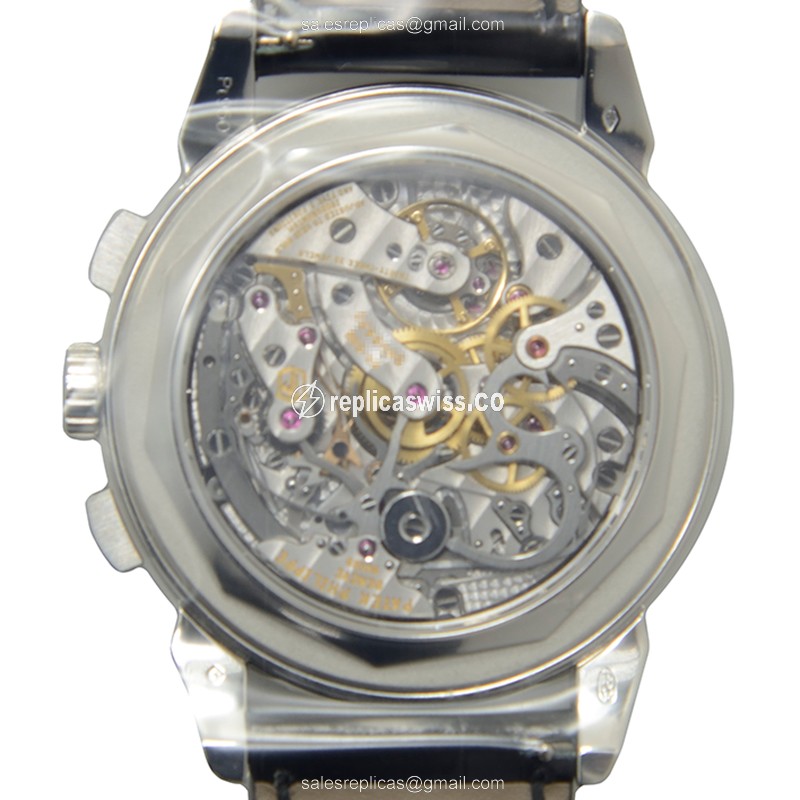 Patek Philippe 5271-12P-001 Grand Complications - Manual Wind - Platinum Case - Black Dial - Alligator Black Strap - View 3