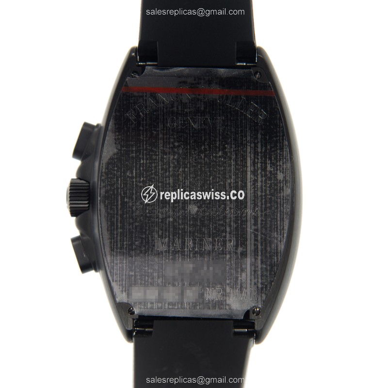 Franck Muller 9080 CC MARINER Replica - Automatic - Steel - Black Dial, Rubber Strap - View 3