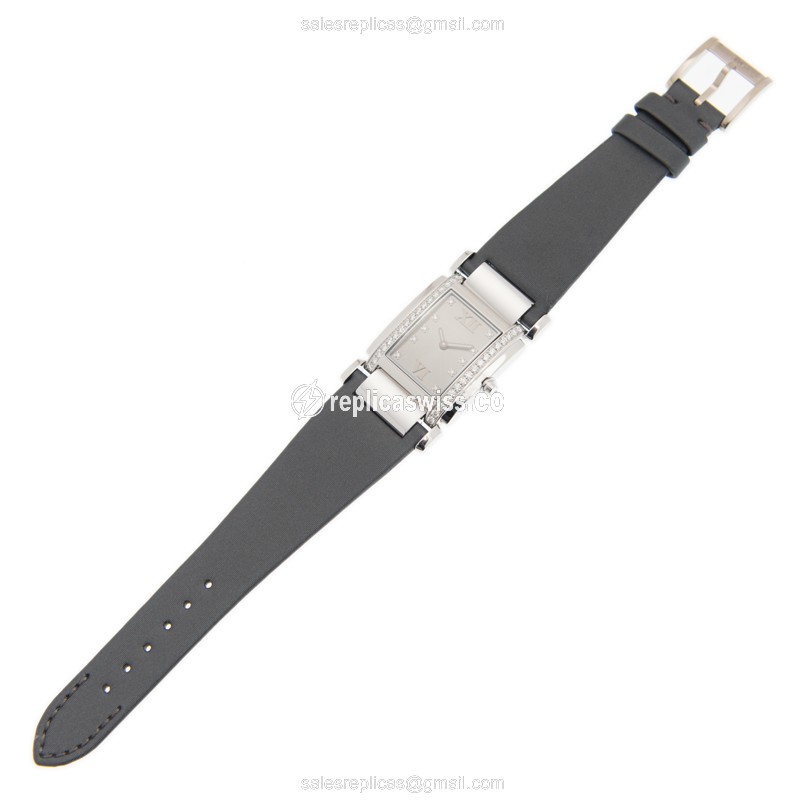 Patek Philippe TWENTY-4 Quartz 18kt Gold - Gray Dial - Buckle Clasp - Satin Grey Strap - View 2