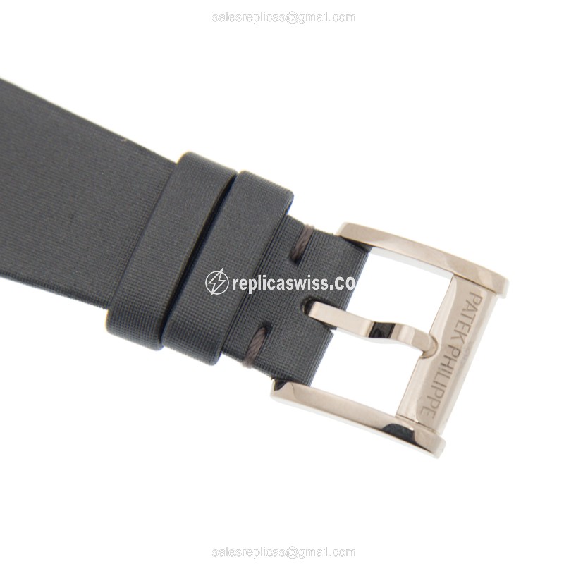 Patek Philippe TWENTY-4 Quartz 18kt Gold - Gray Dial - Buckle Clasp - Satin Grey Strap - View 4