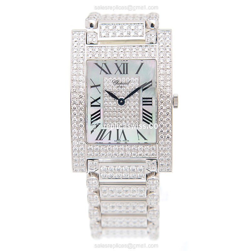 Chopard 143483-1002 Women's Quartz 18kt White Gold - Diamond Dial - Silver Strap - View 2