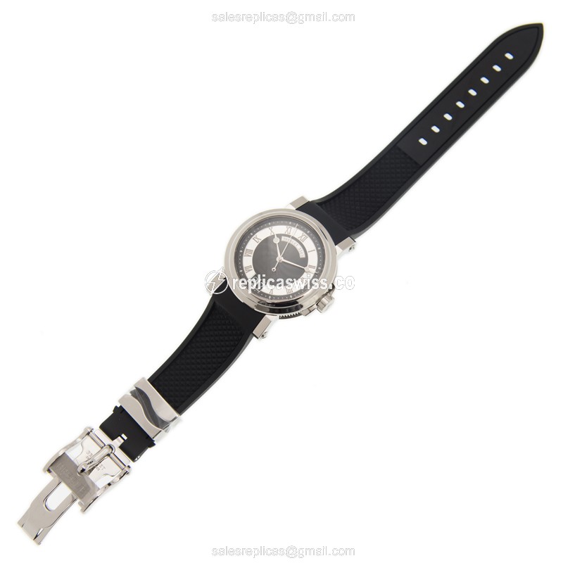 Breguet Marine Replica - Automatic - Steel Case - Black Dial - Rubber Strap - View 2