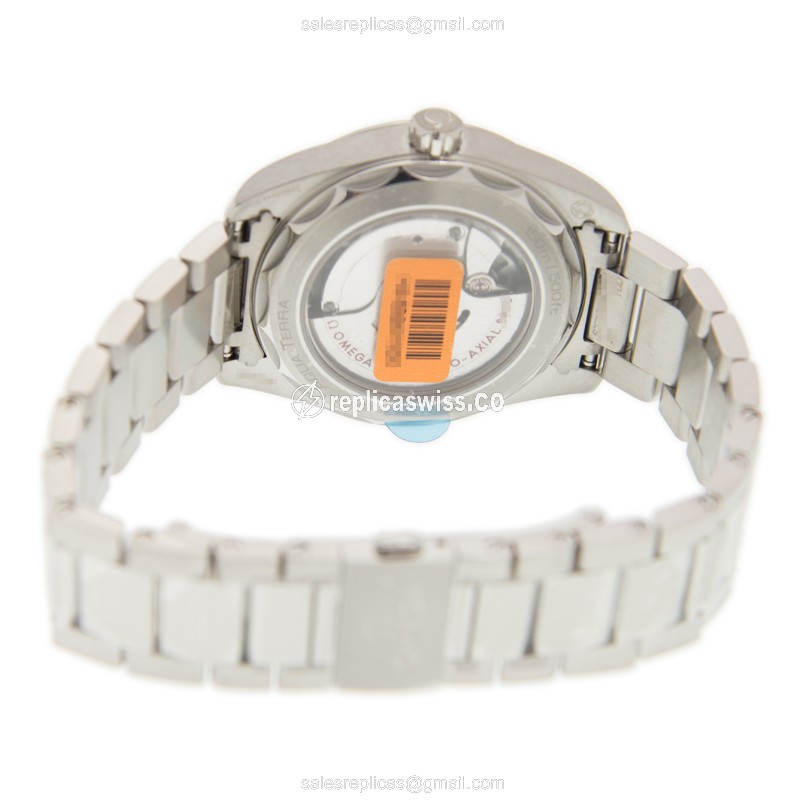 Omega Seamaster 220.10.38.20.03.001 Replica - Automatic - Steel Case - Blue Dial - Silver Steel Strap - View 4