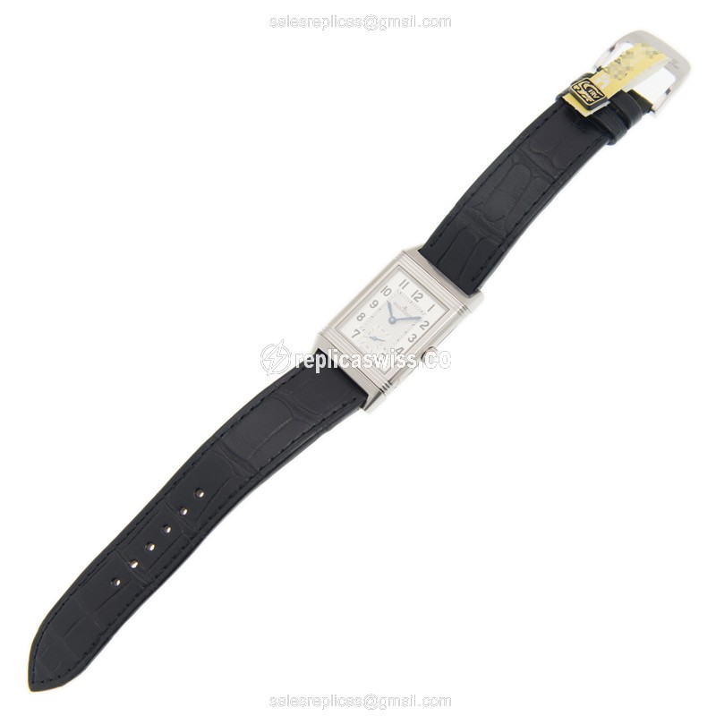 Jaeger-Lecoultre Q2438520 REVERSO - Manual - Stainless Steel - Silver Dial - Black Alligator Strap - View 2