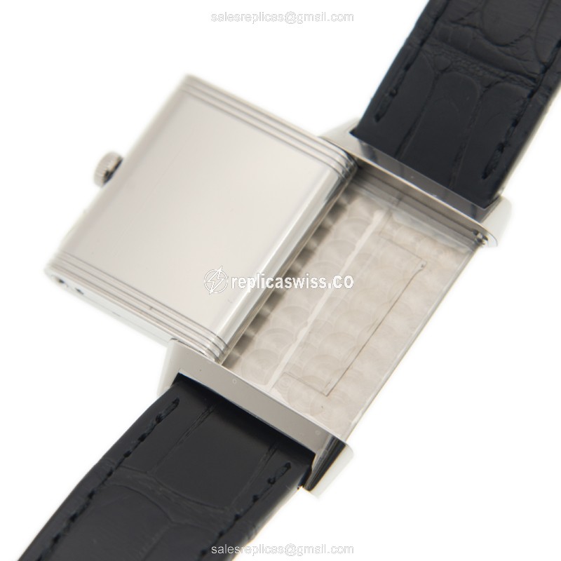 Jaeger-Lecoultre Q2438520 REVERSO - Manual - Stainless Steel - Silver Dial - Black Alligator Strap - View 4