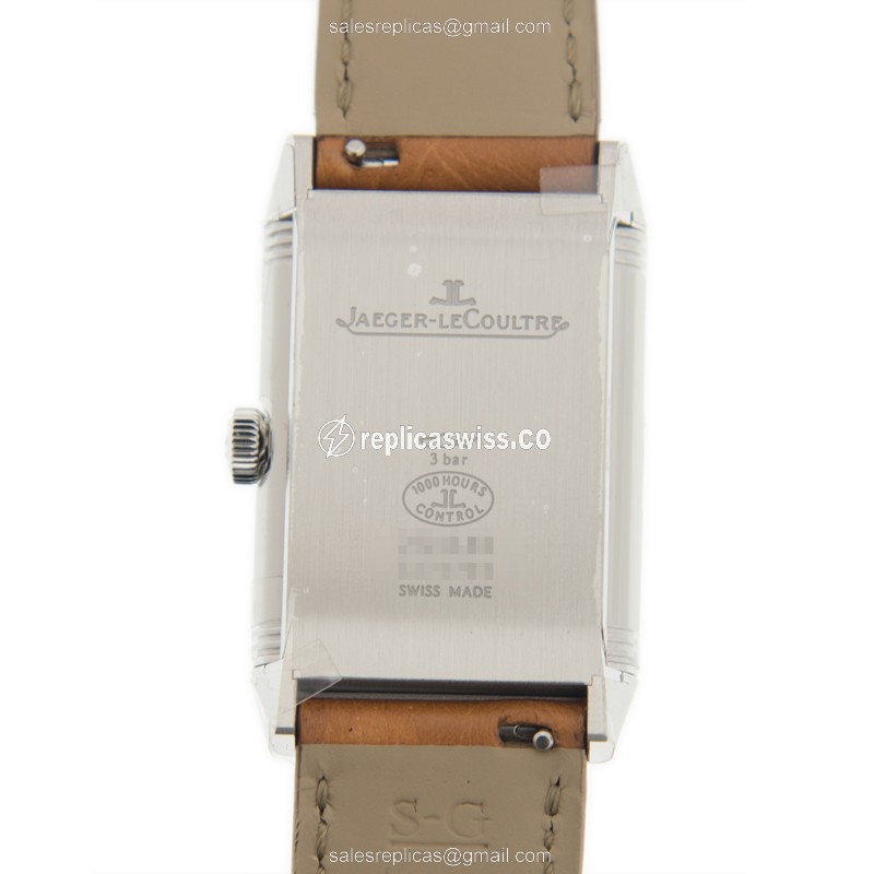 Jaeger-Lecoultre Q2548521 Replica - Quartz - Steel Case - White Dial - Brown Strap - View 3