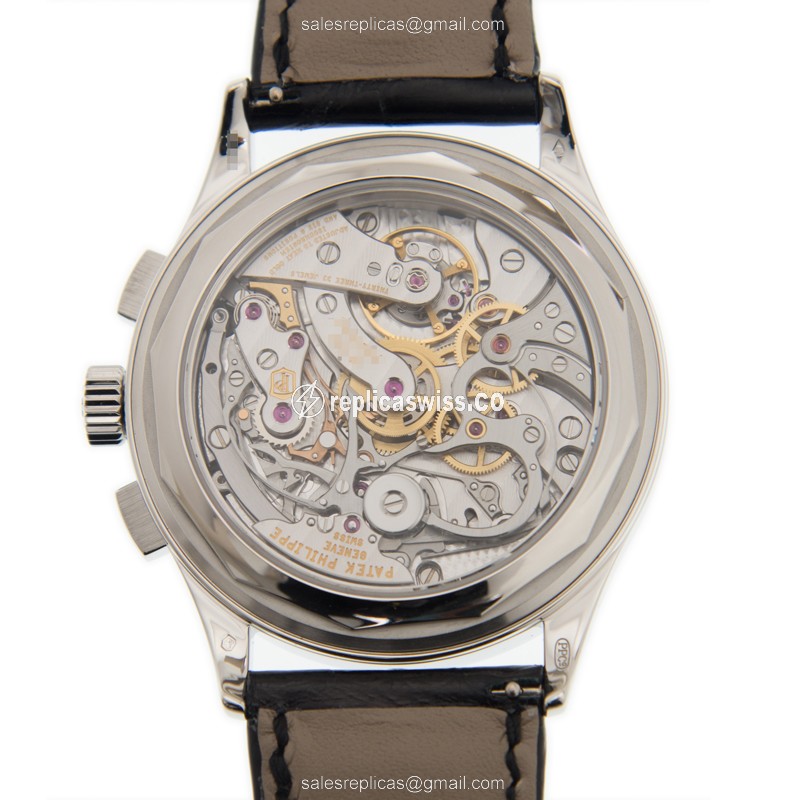 Patek Philippe 5170P-001 - Manual Wind - 950 Platinum Case - Blue Dial - Alligator Black Strap - View 3
