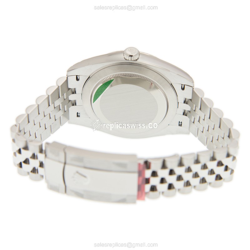 Rolex DATEJUST Replica - Automatic - White Gold & Steel - Gray Dial - Silver Steel Clasp - View 4