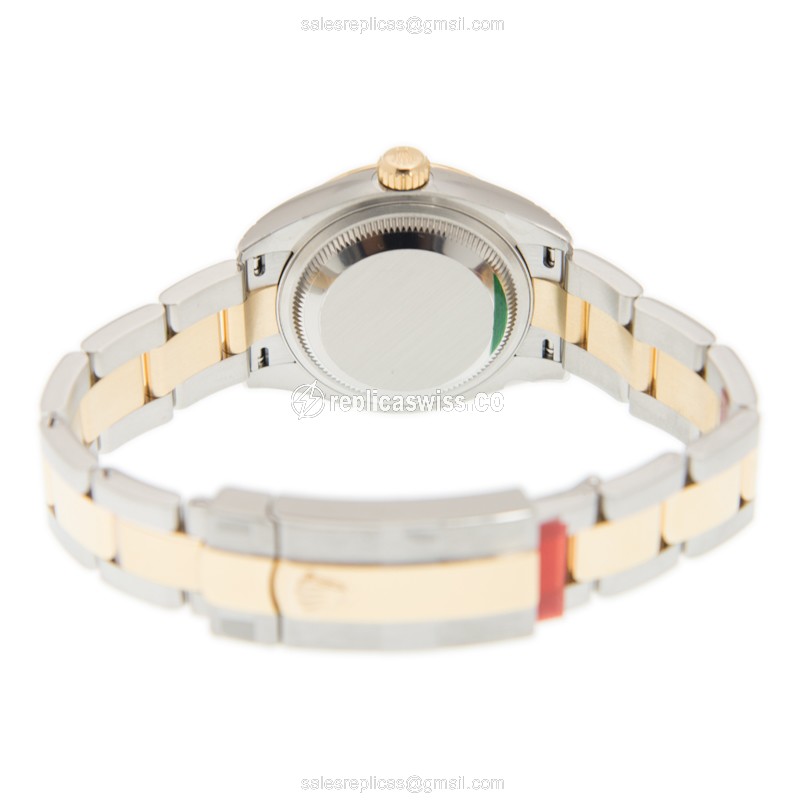 Rolex Datejust Replica - Automatic - 18kt Gold & Steel - Silver Dial - View 4