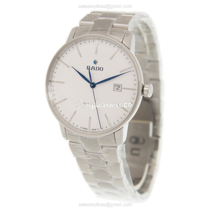 Rado R22876013 Replica - Automatic - Steel Case - White Dial - Silver Strap - View 3