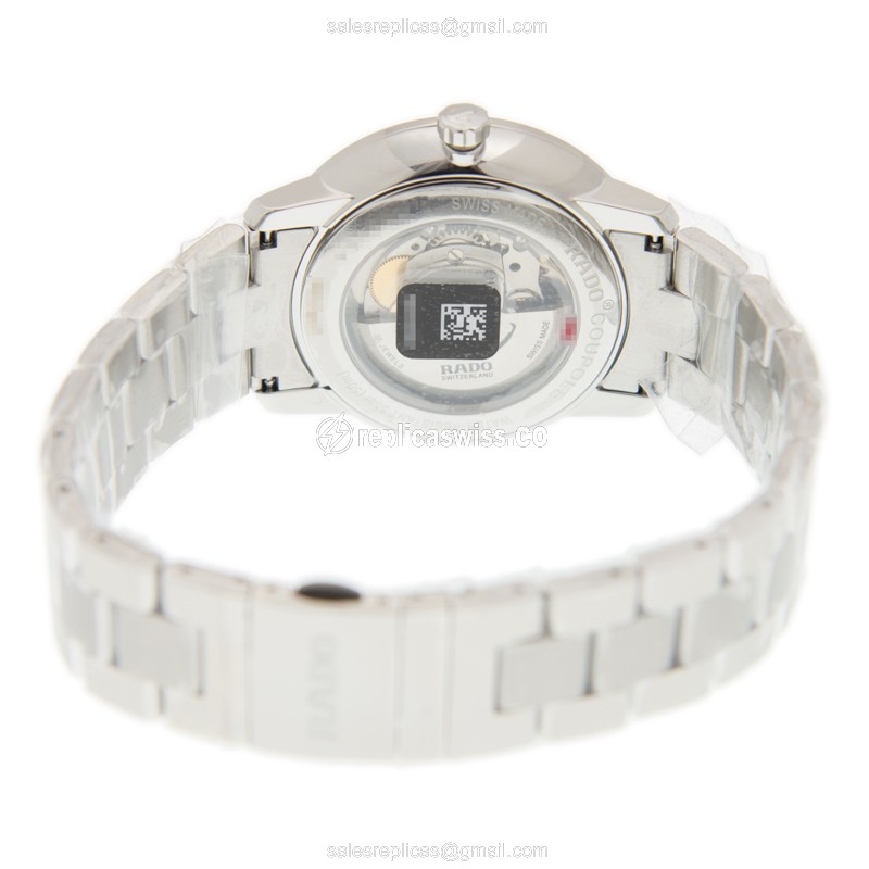 Rado R22876013 Replica - Automatic - Steel Case - White Dial - Silver Strap - View 4