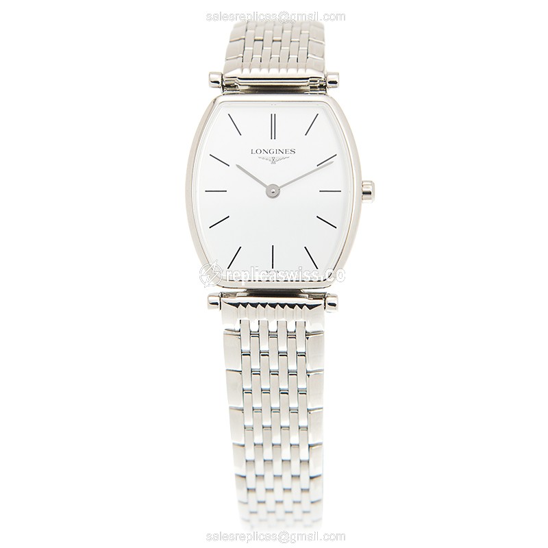 Longines La Grande Replica Watch - Quartz - Steel - White - View 2